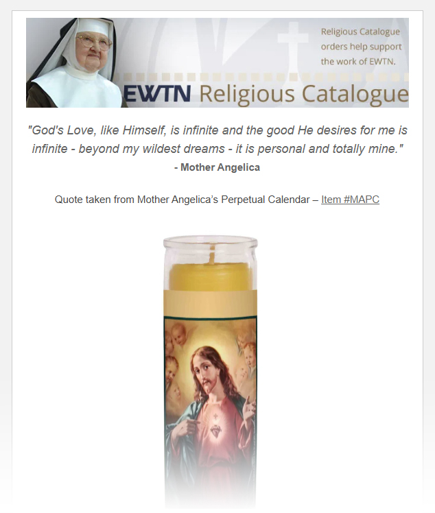 100% Beeswax Candles available at EWTNRC.com