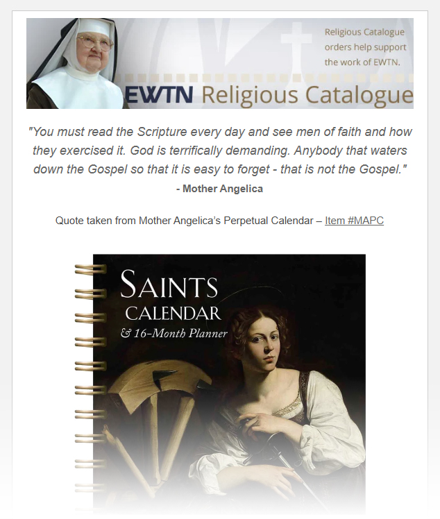 16-Month Saints Calendars & Daily Planners for 2026 are in stock!