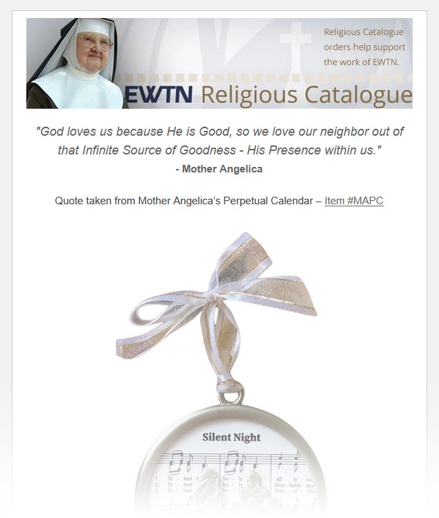 Check out a few of the new Christmas items at EWTNRC.com