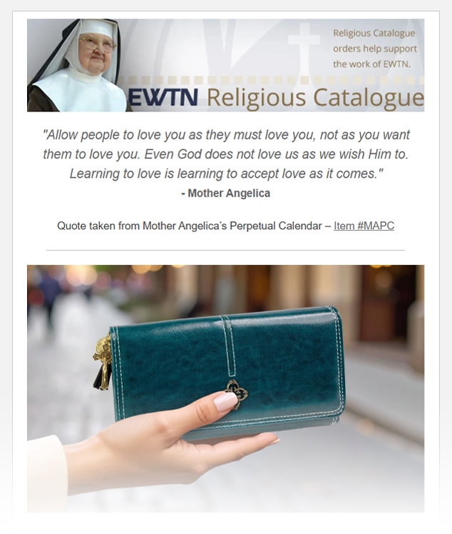 Faith inspired wallets - NEW at EWTNRC!