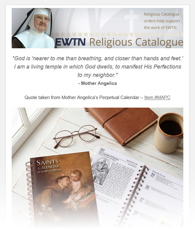 Walk with the saints in 2027 - 16-month daily planner now available!