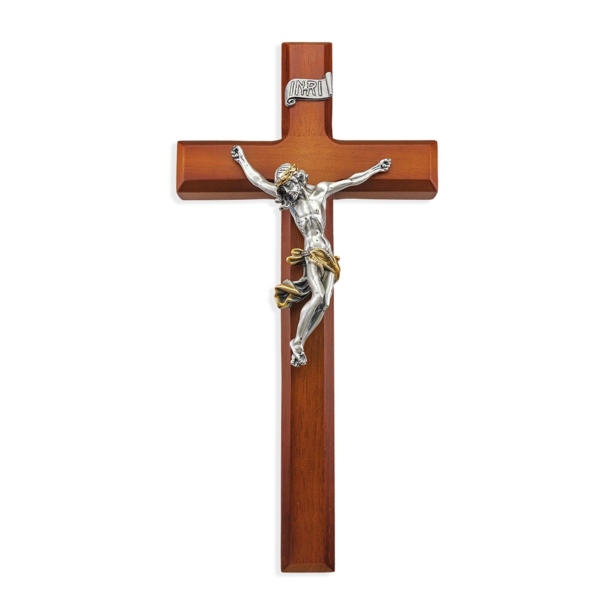 TWO TONE WALL CRUCIFIX 11" EWTN Religious Catalogue