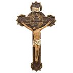 ST. BENEDICT WALL CRUCIFIX (PAINTED)