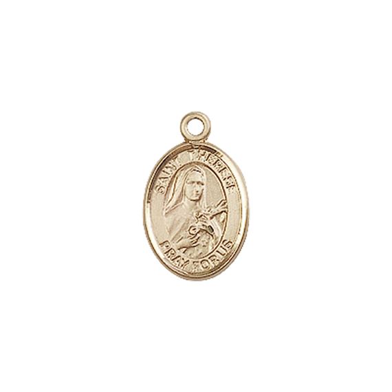 14KT GOLD ST THERESE OF LISIEUX MEDAL - 1/2