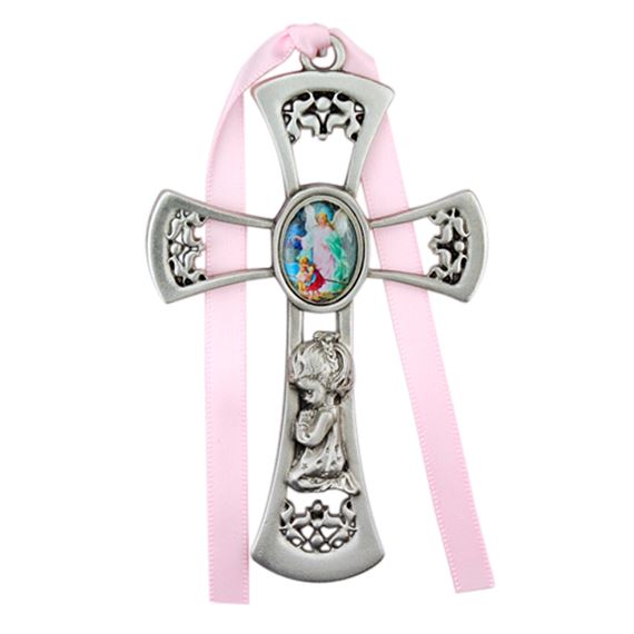 Guardian Angel Crib Medal Girl Ewtn Religious Catalogue