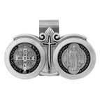 VISOR CLIP - ST. BENEDICT WITH BLACK ENAMEL