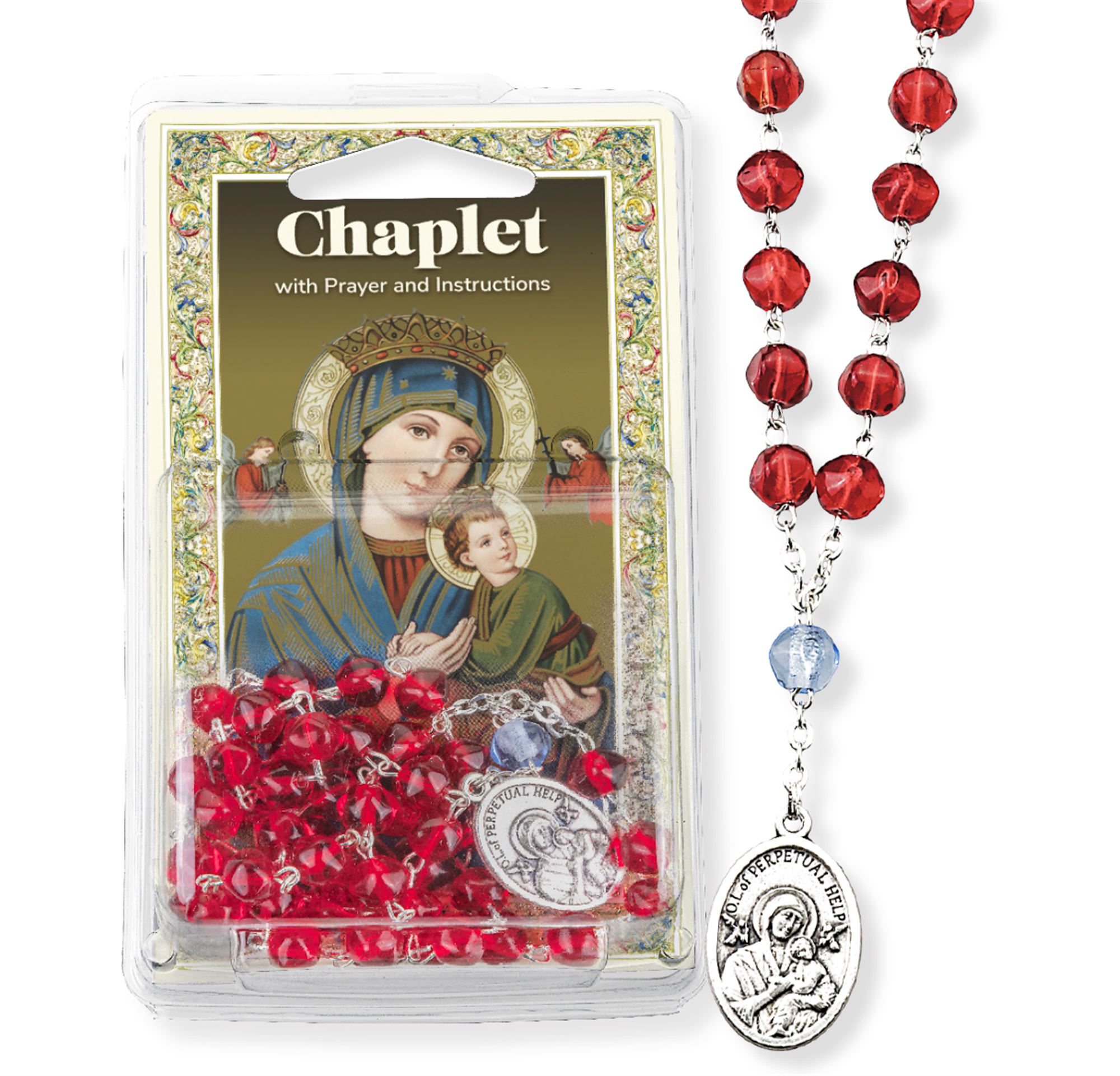 OUR LADY OF PERPETUAL HELP GLASS BEAD CHAPLET | EWTN Religious Catalogue