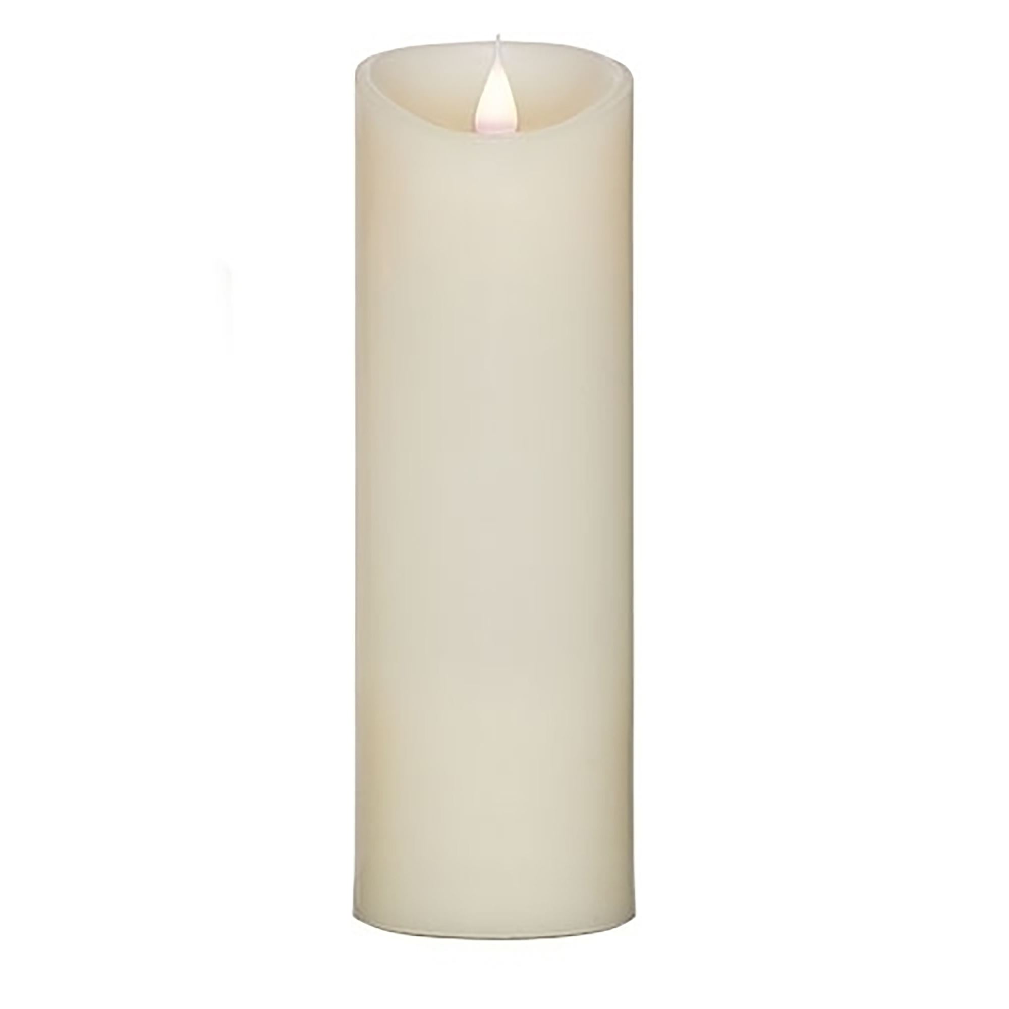 FLAMELESS LED PILLAR CANDLE WITH TIMER & FREE REMOTE 9" IVORY EWTN