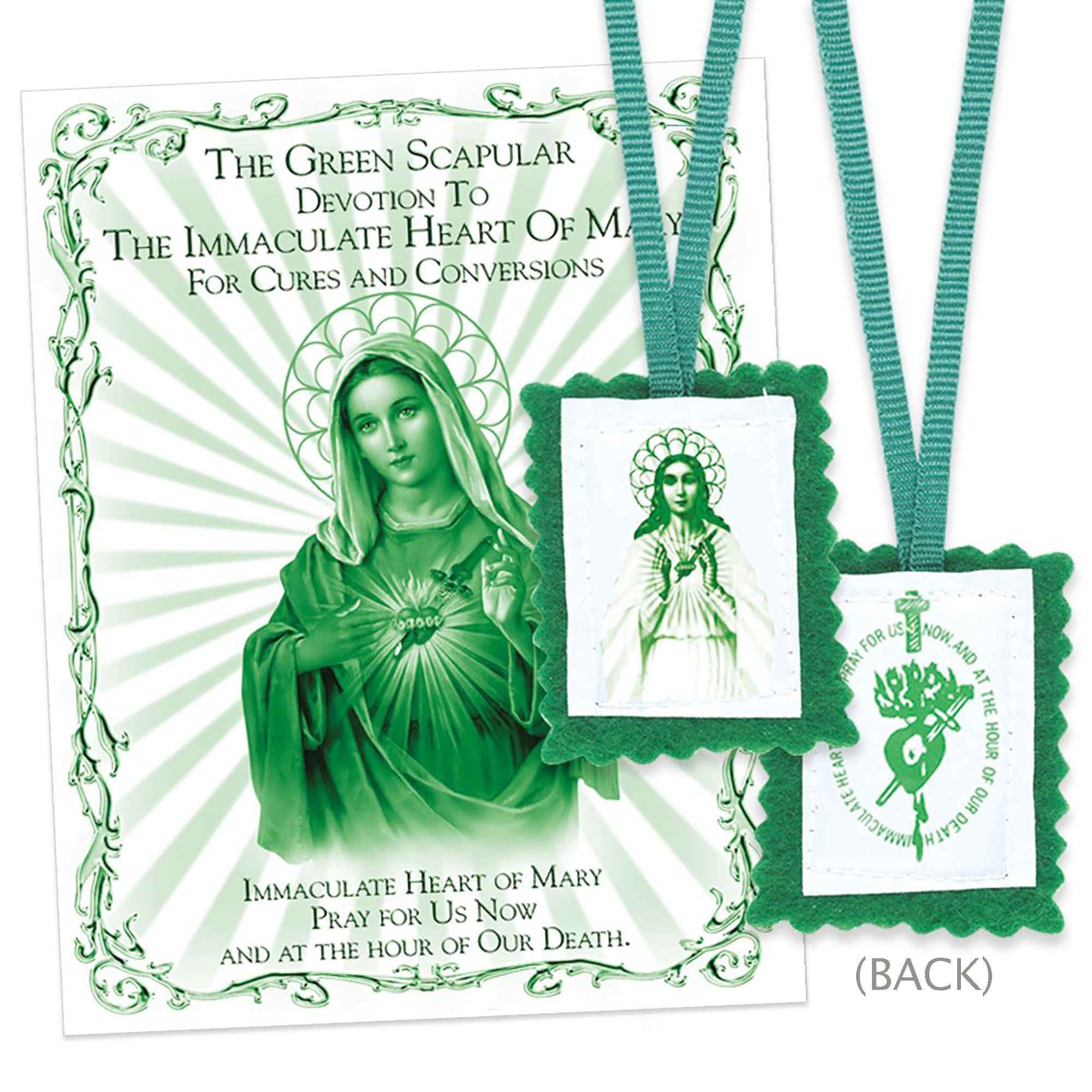 SIMPLE GREEN SCAPULAR EWTN Religious Catalogue