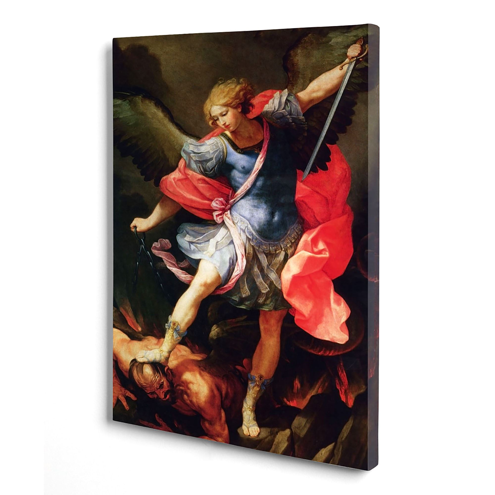 ST. MICHAEL THE ARCHANGEL GALLERY WRAPPED CANVAS 5 1/2" X 8 1/2