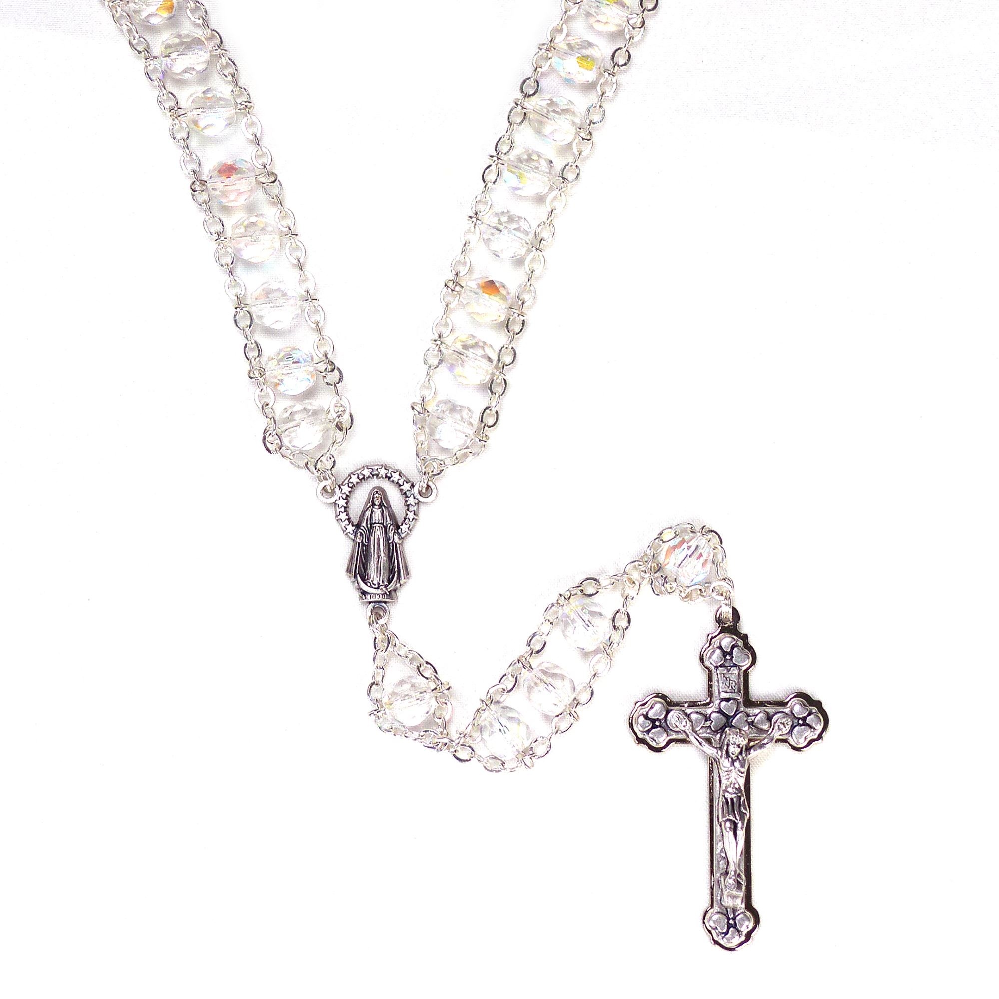 LADDER ROSARY CLEAR CRYSTAL BEAD EWTN Religious Catalogue