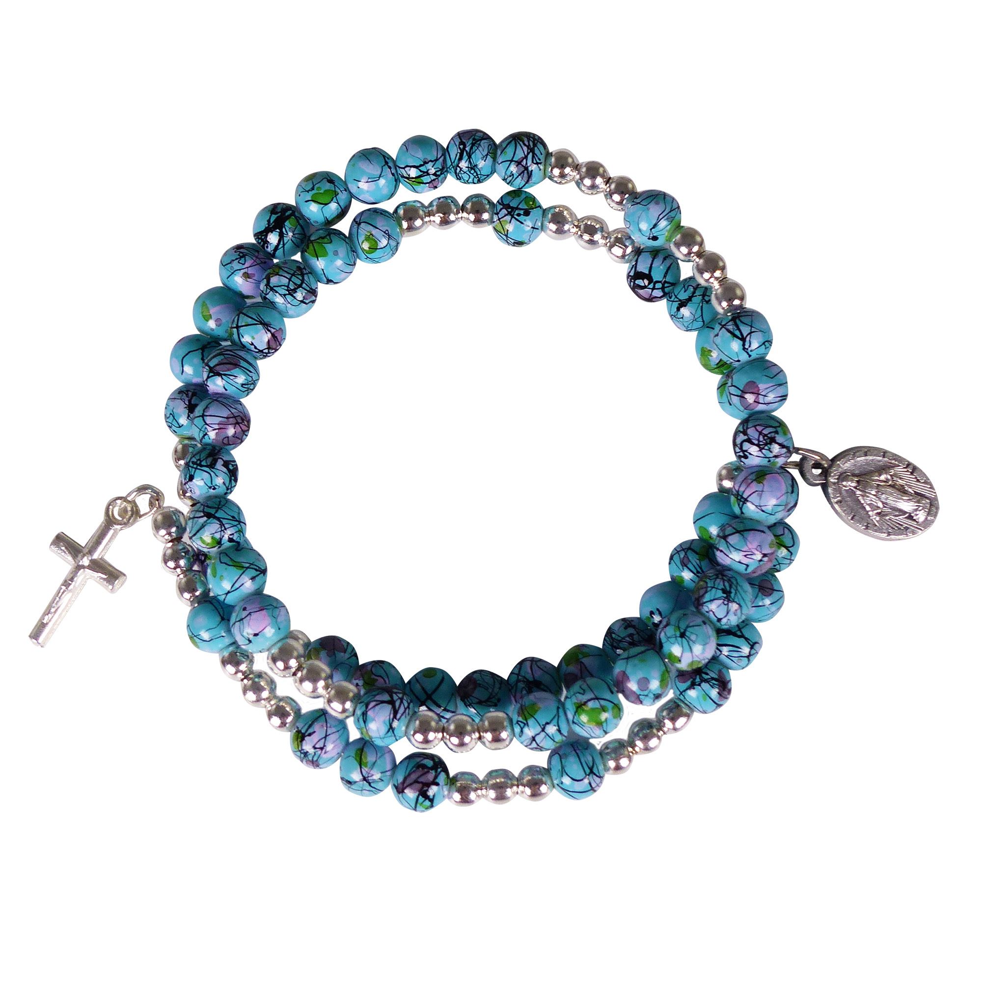 WRAP ROSARY BRACELET TURQUOISE EWTN Religious Catalogue