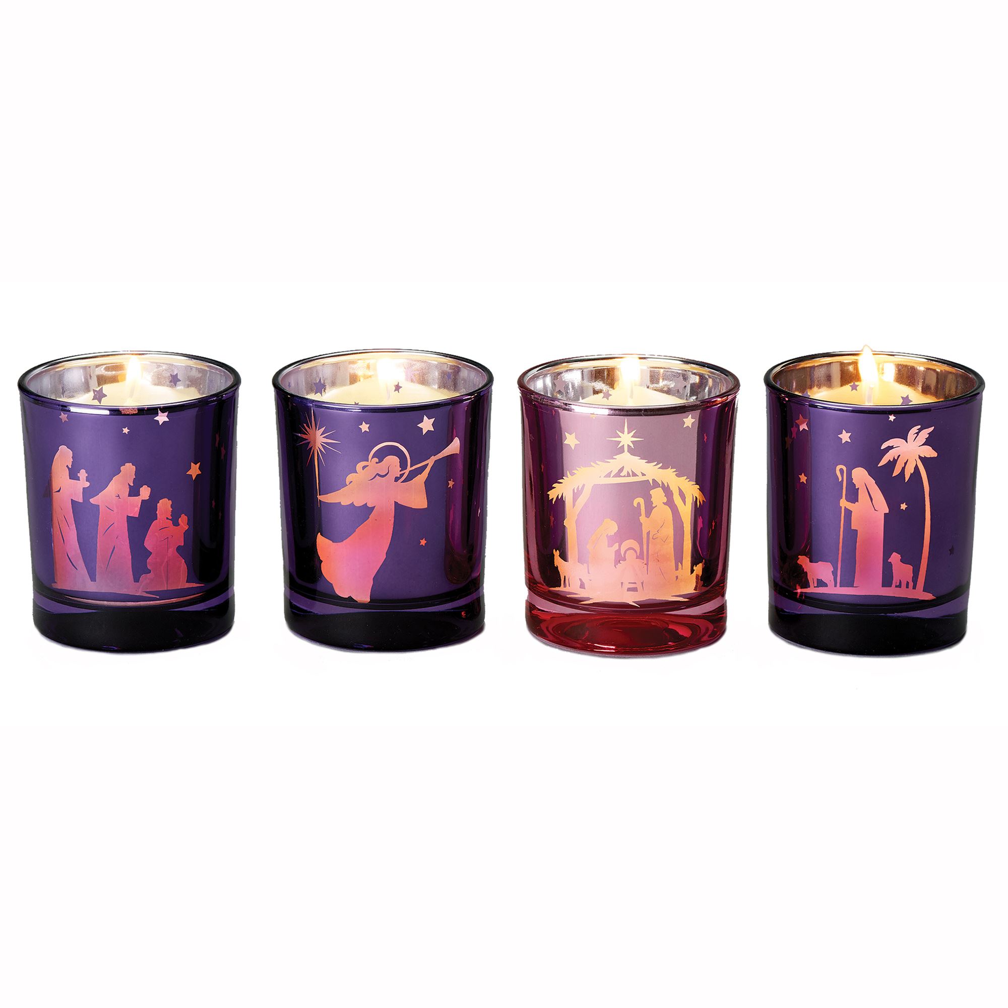 Votive Advent Candle Holders (Set of 4)