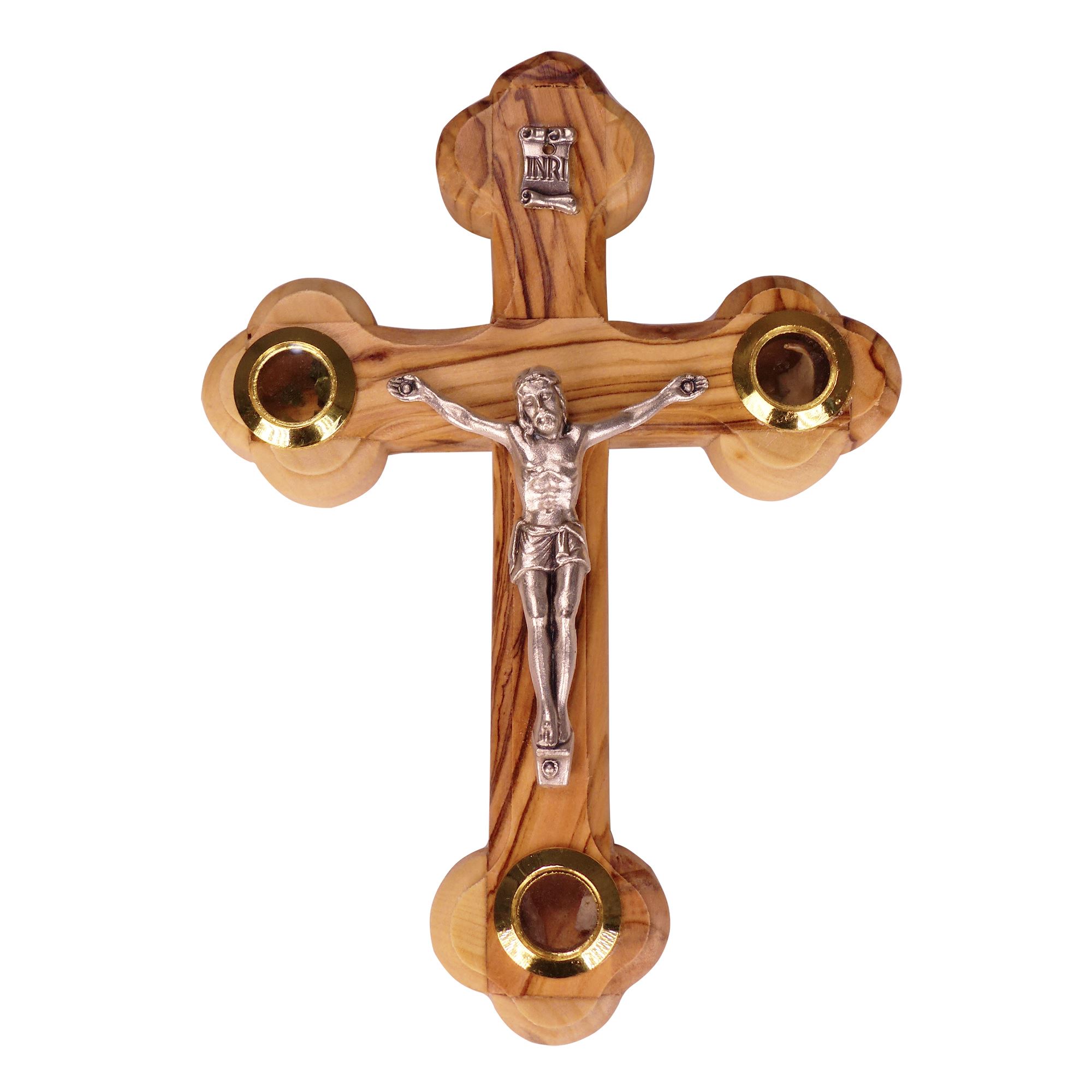 OLIVE WOOD CRUCIFIX WITH KEEPSAKES EWTN Religious Catalogue