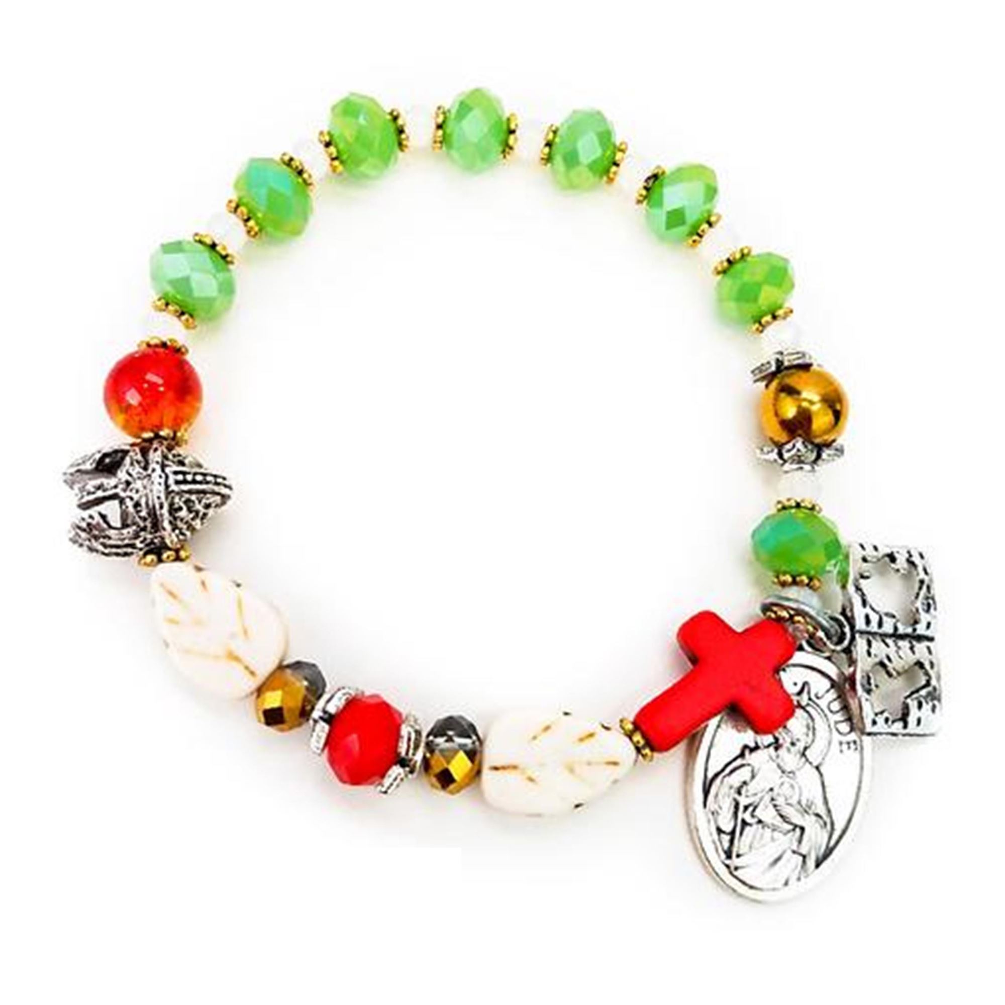GENUINE GEMSTONE ST. JUDE ROSARY BRACELET EWTN Religious Catalogue