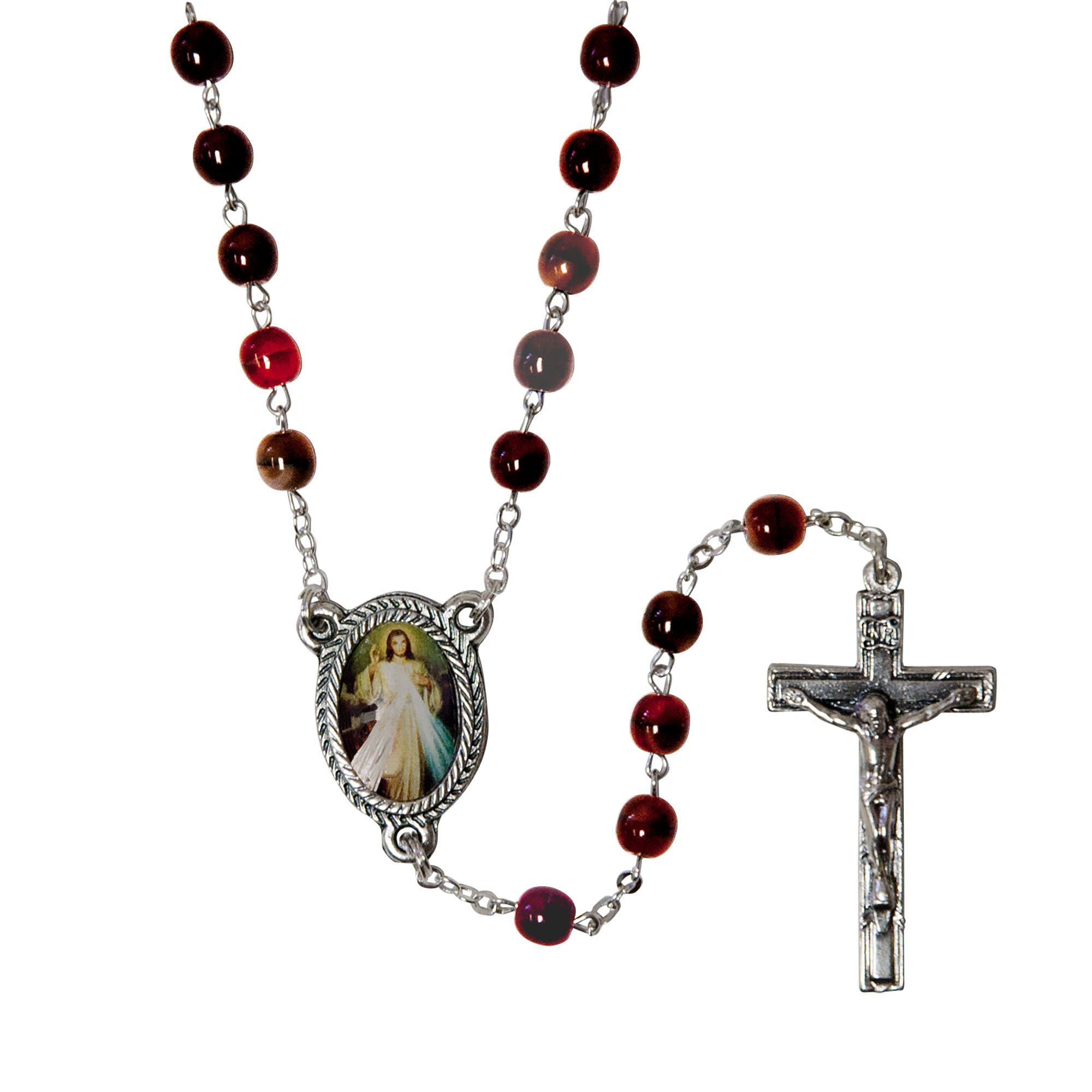 DIVINE MERCY ROSARY WITH PICTURE MEDAL EWTN Religious Catalogue