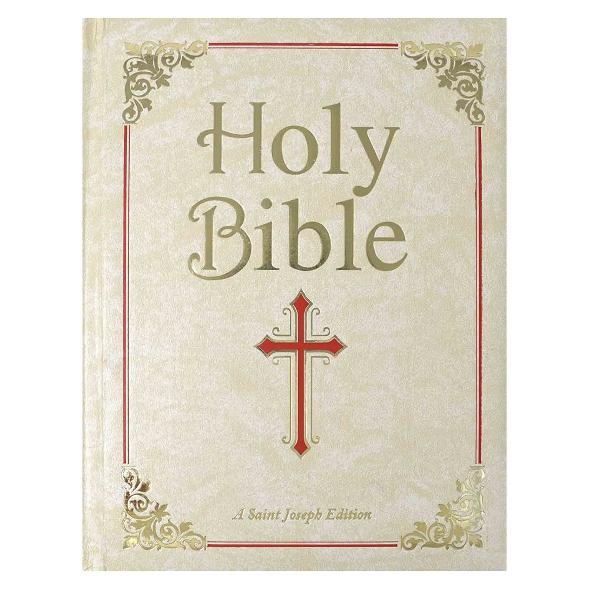 CATHOLIC FAMILY BIBLE ST. JOSEPH EDITION (IVORY) EWTN Religious