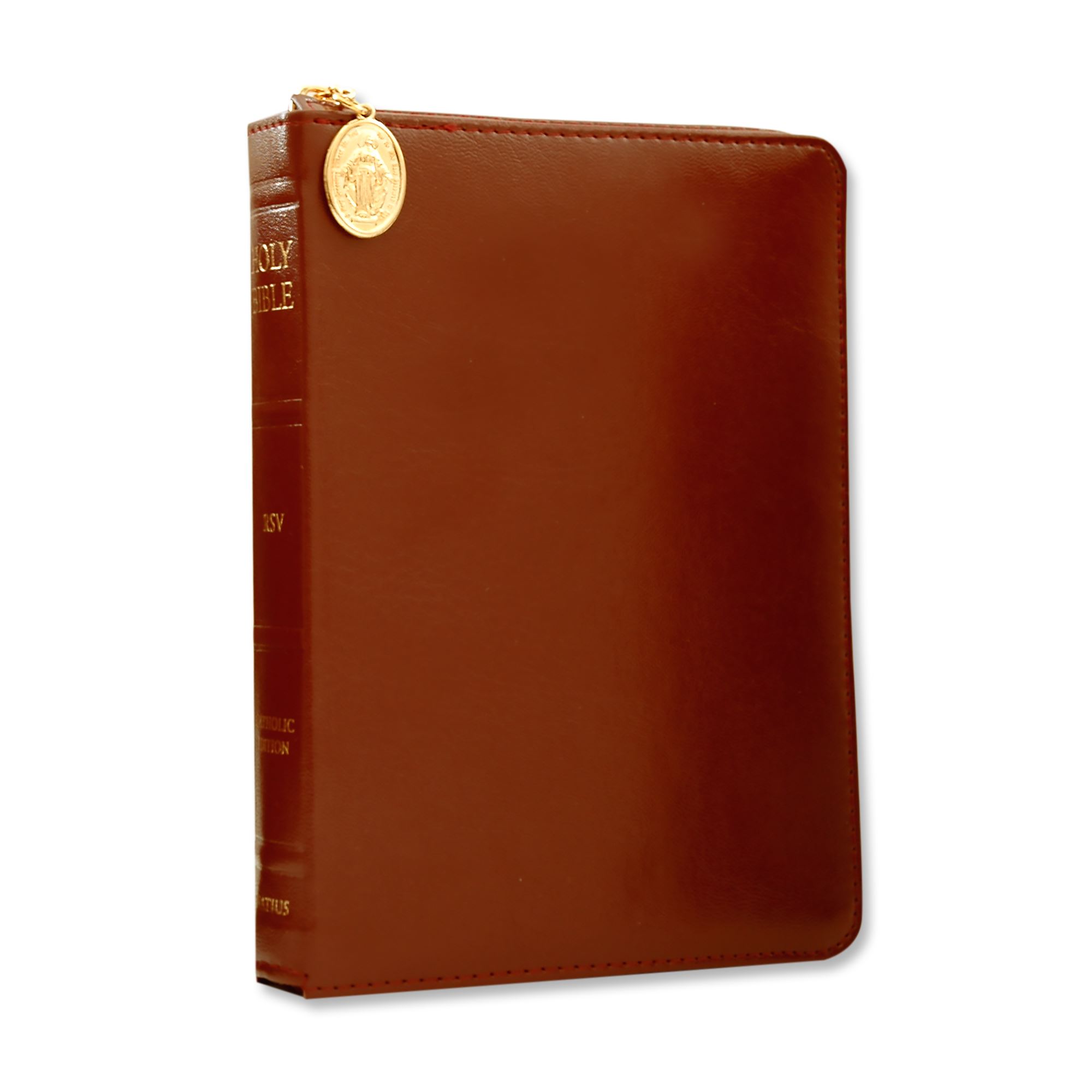 Compact Ignatius Bible Burgundy Cover with Zipper