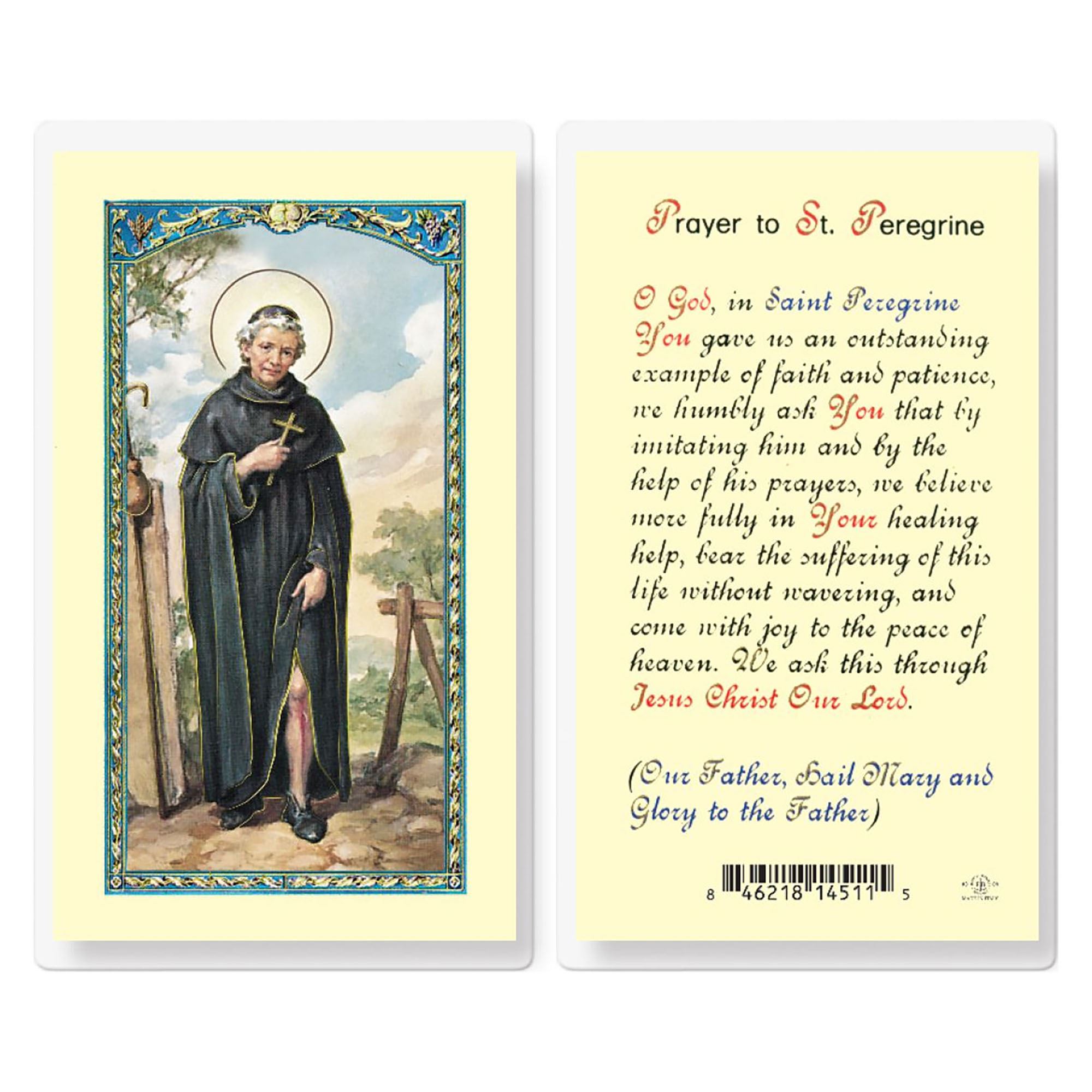 LAMINATED HOLY CARD ST. PEREGRINE EWTN Religious Catalogue