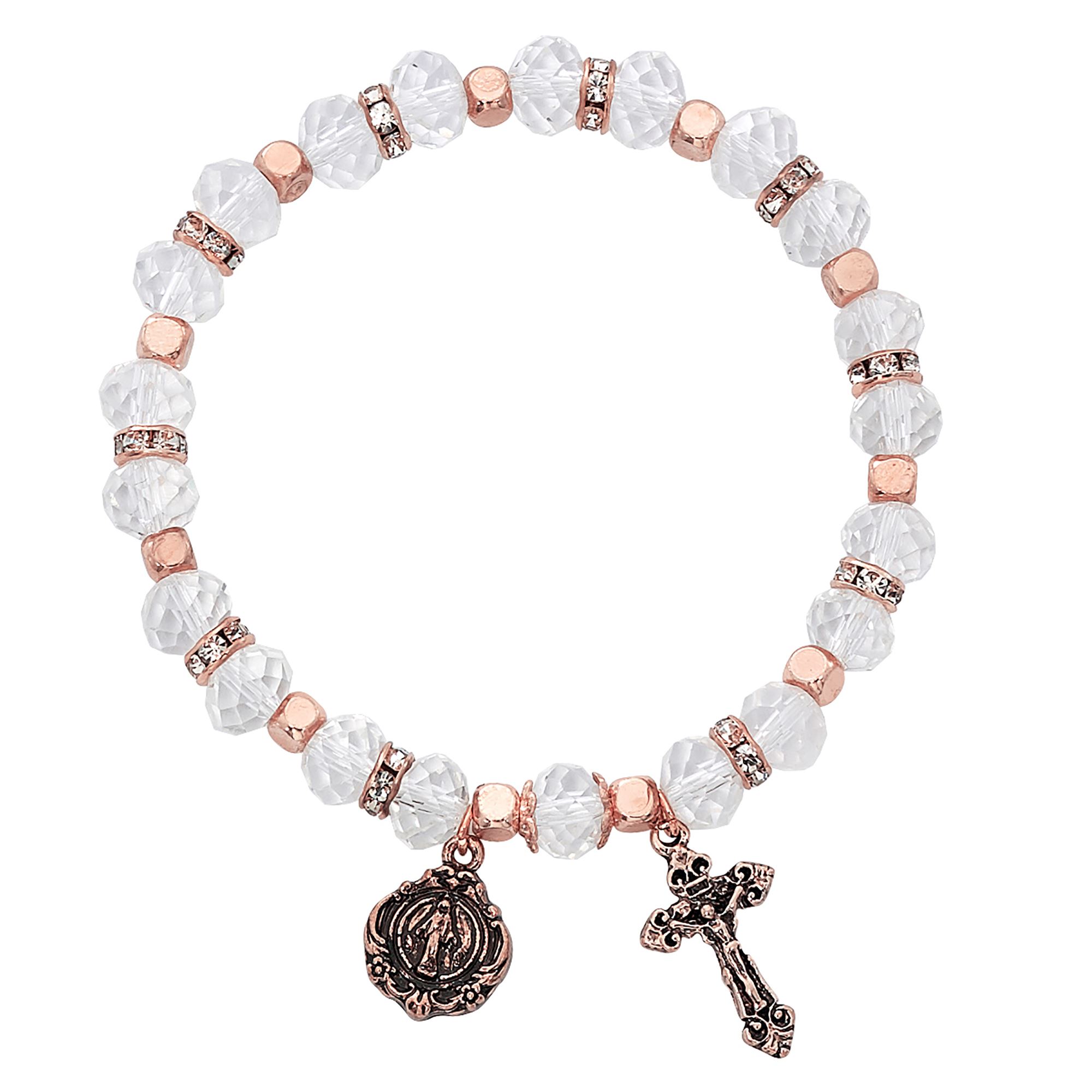 COPPER CRYSTAL ROSARY BRACELET | EWTN Religious Catalogue