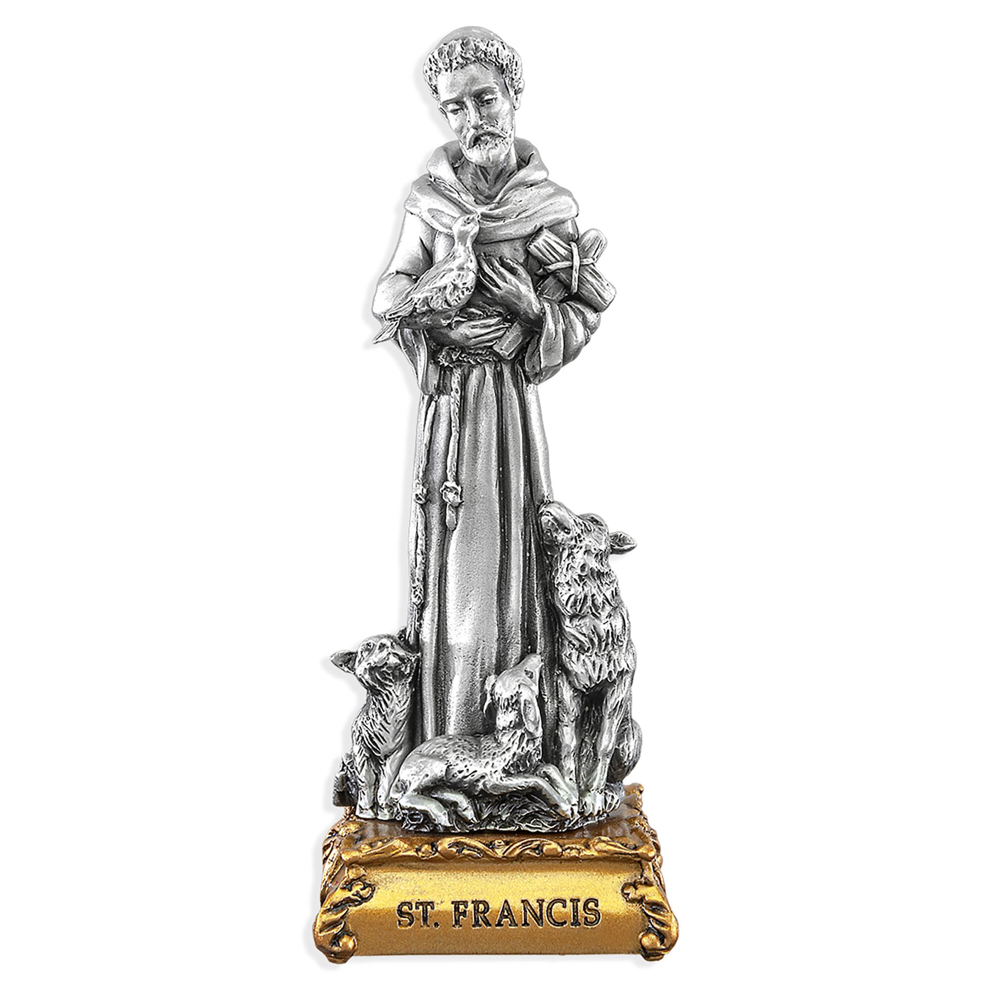 ST. FRANCIS OF ASSISI FINE PEWTER STATUE EWTN Religious Catalogue