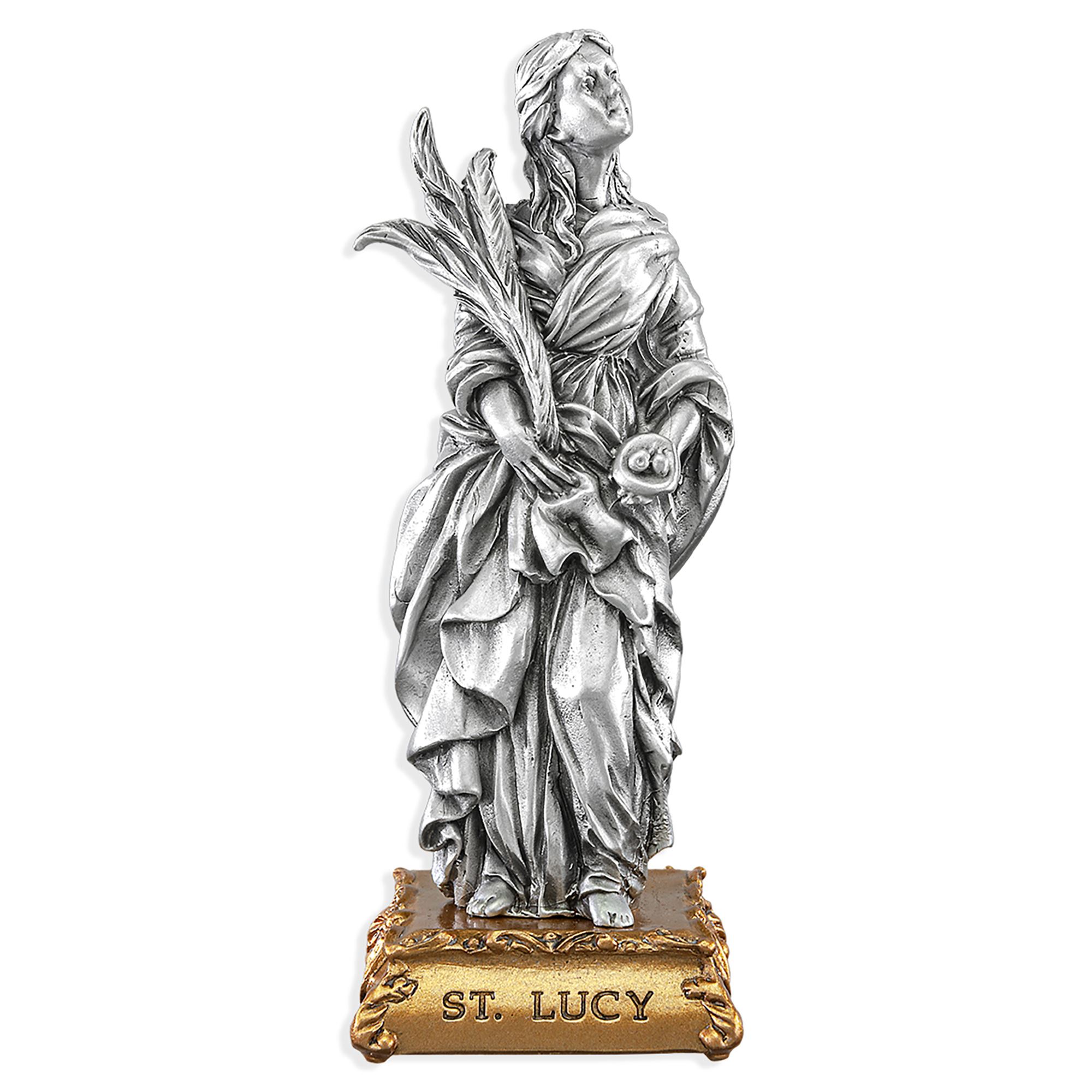 ST. LUCY FINE PEWTER STATUE EWTN Religious Catalogue