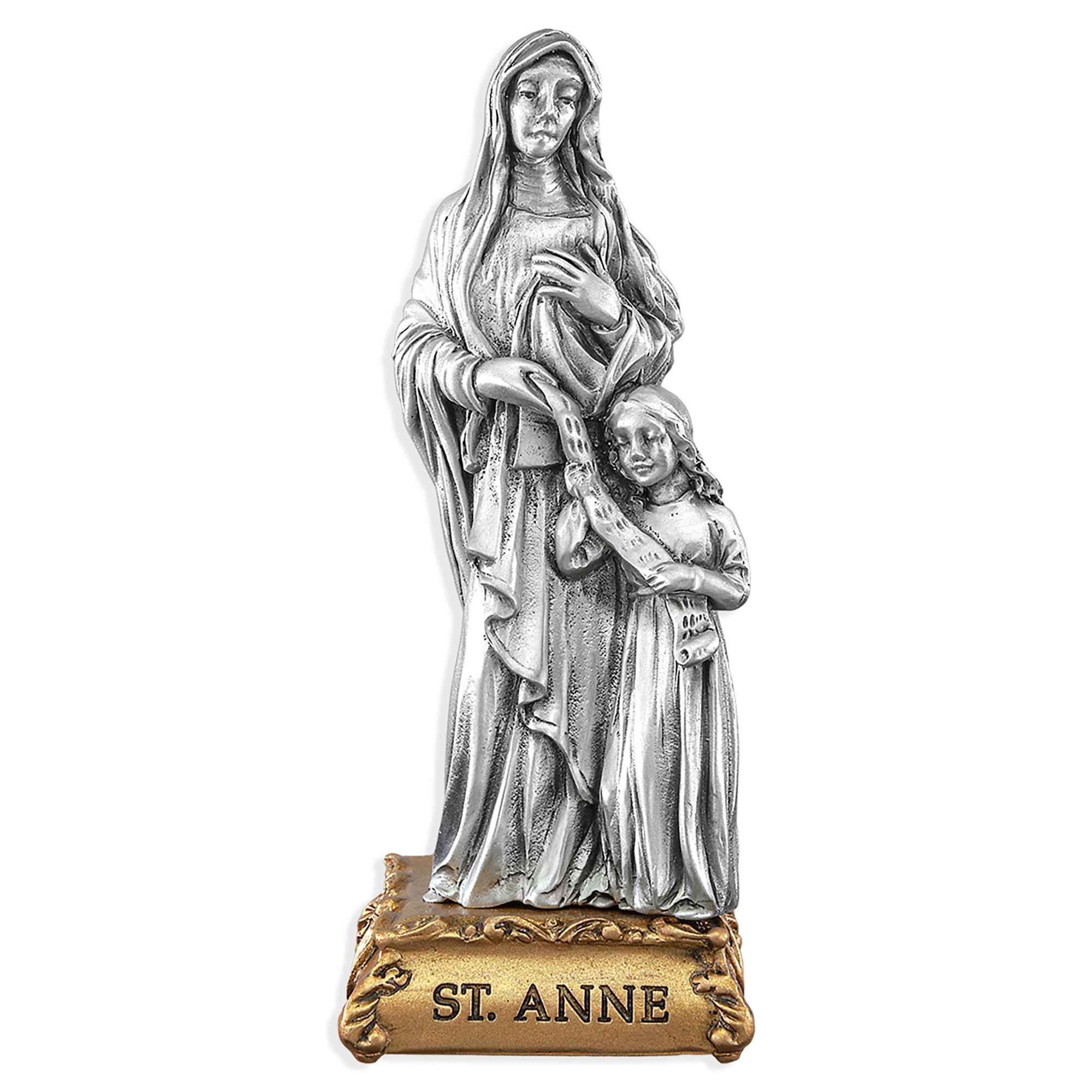 ST. ANNE WITH MARY FINE PEWTER STATUE EWTN Religious Catalogue