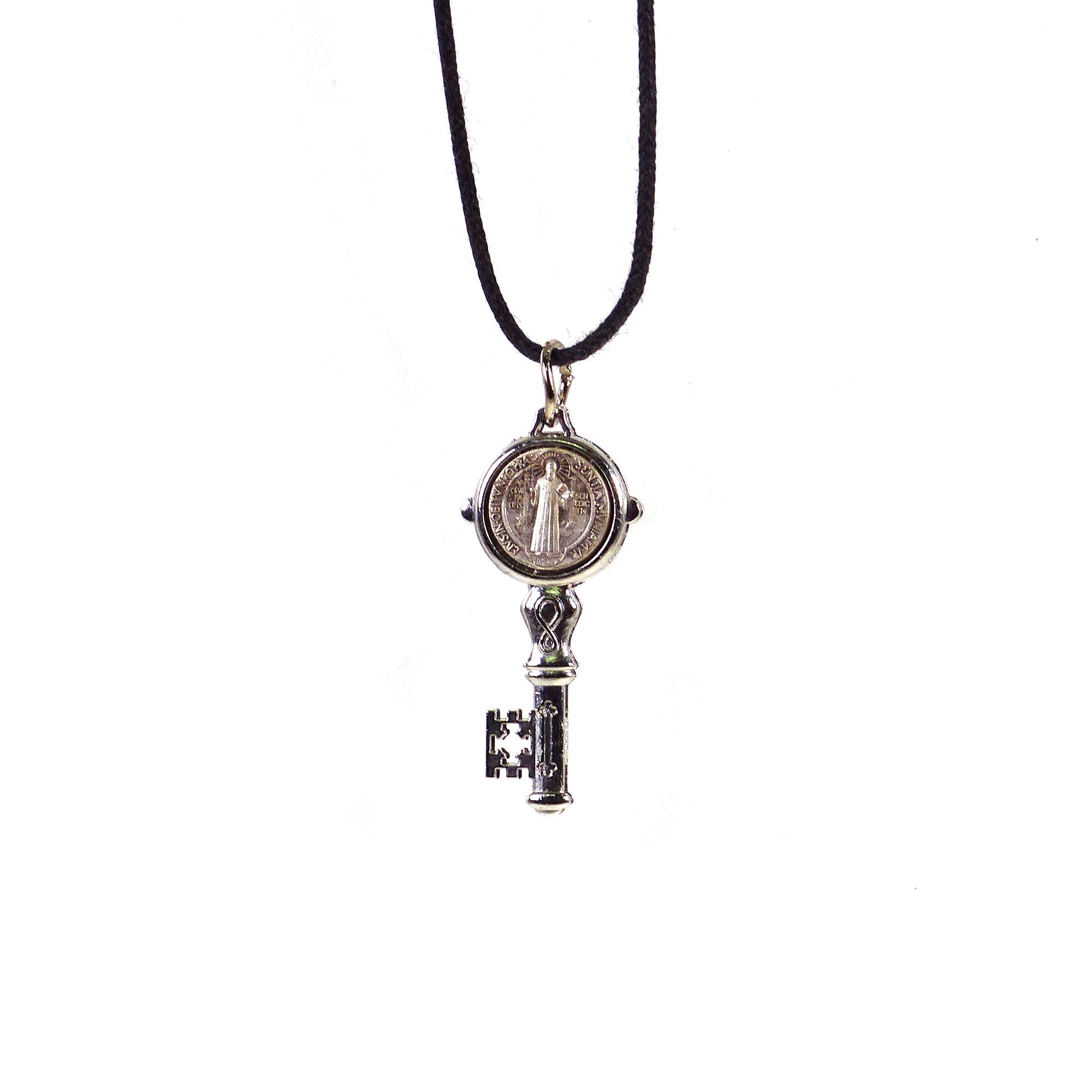 ST. BENEDICT KEY PENDANT ON CORD EWTN Religious Catalogue