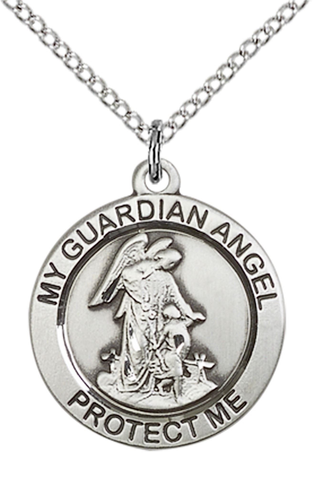 Silver angel pendant necklace Clearance