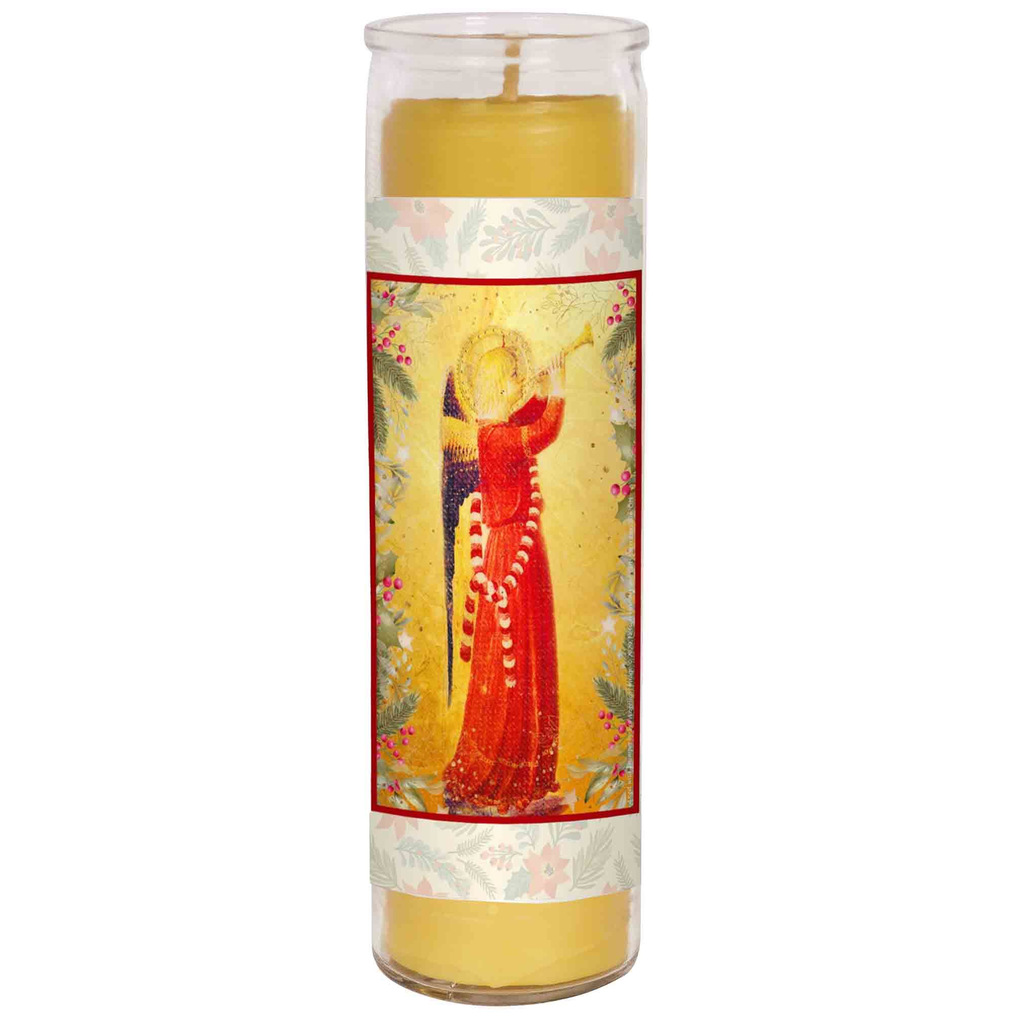 100 BEESWAX TRUMPETING ANGEL (THE ANGELUS) DEVOTIONAL CANDLE