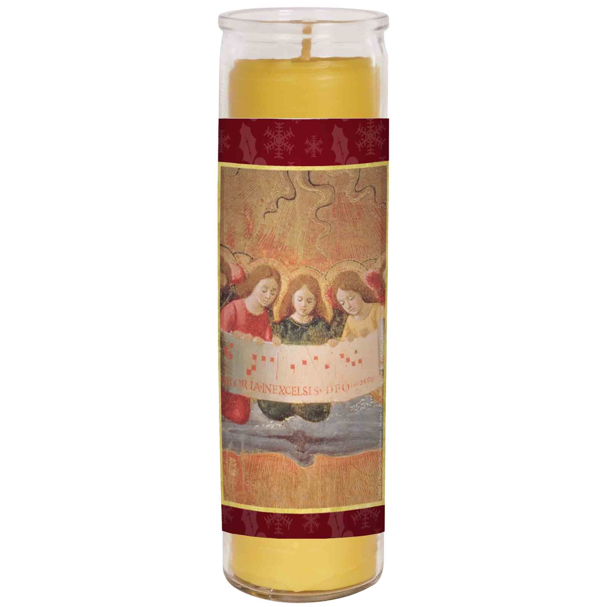 100 BEESWAX GLORIA ANGELS (TE DEUM) DEVOTIONAL CANDLE EWTN