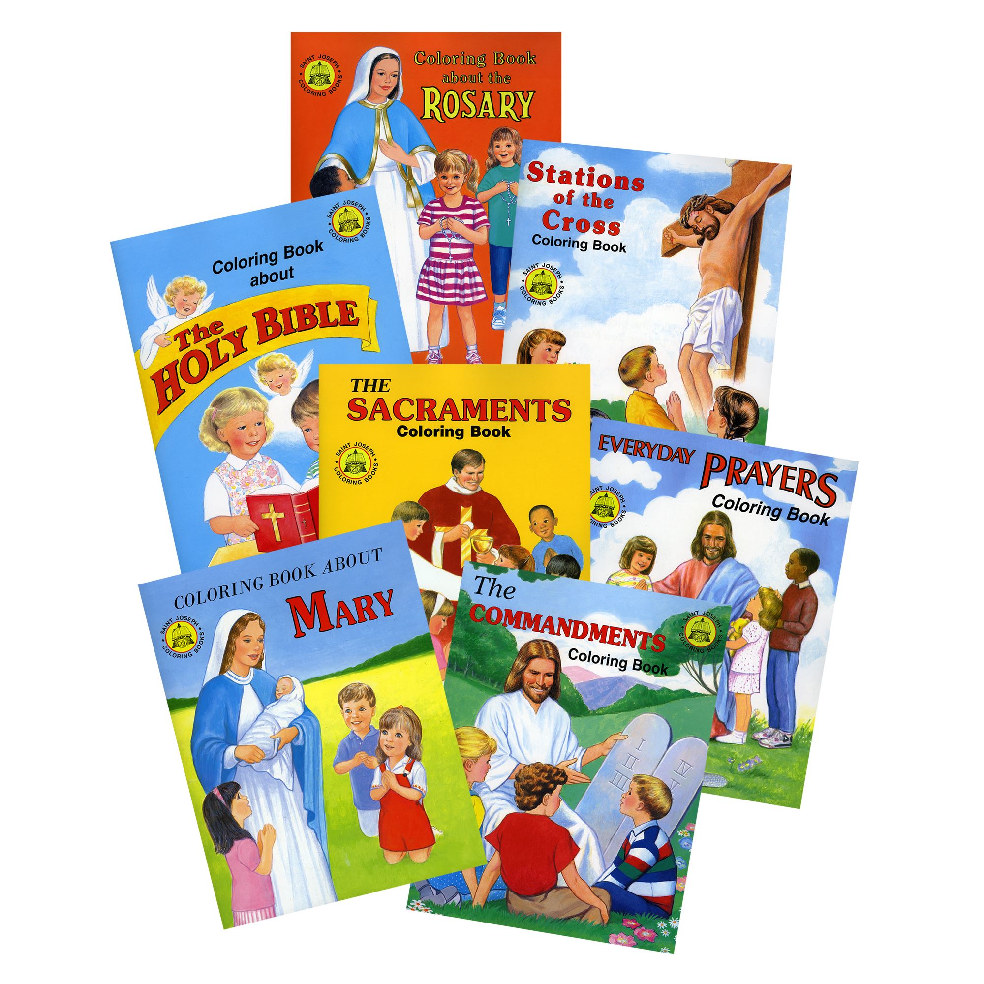 SET OF SEVEN COLORING BOOKS EWTN Religious Catalogue