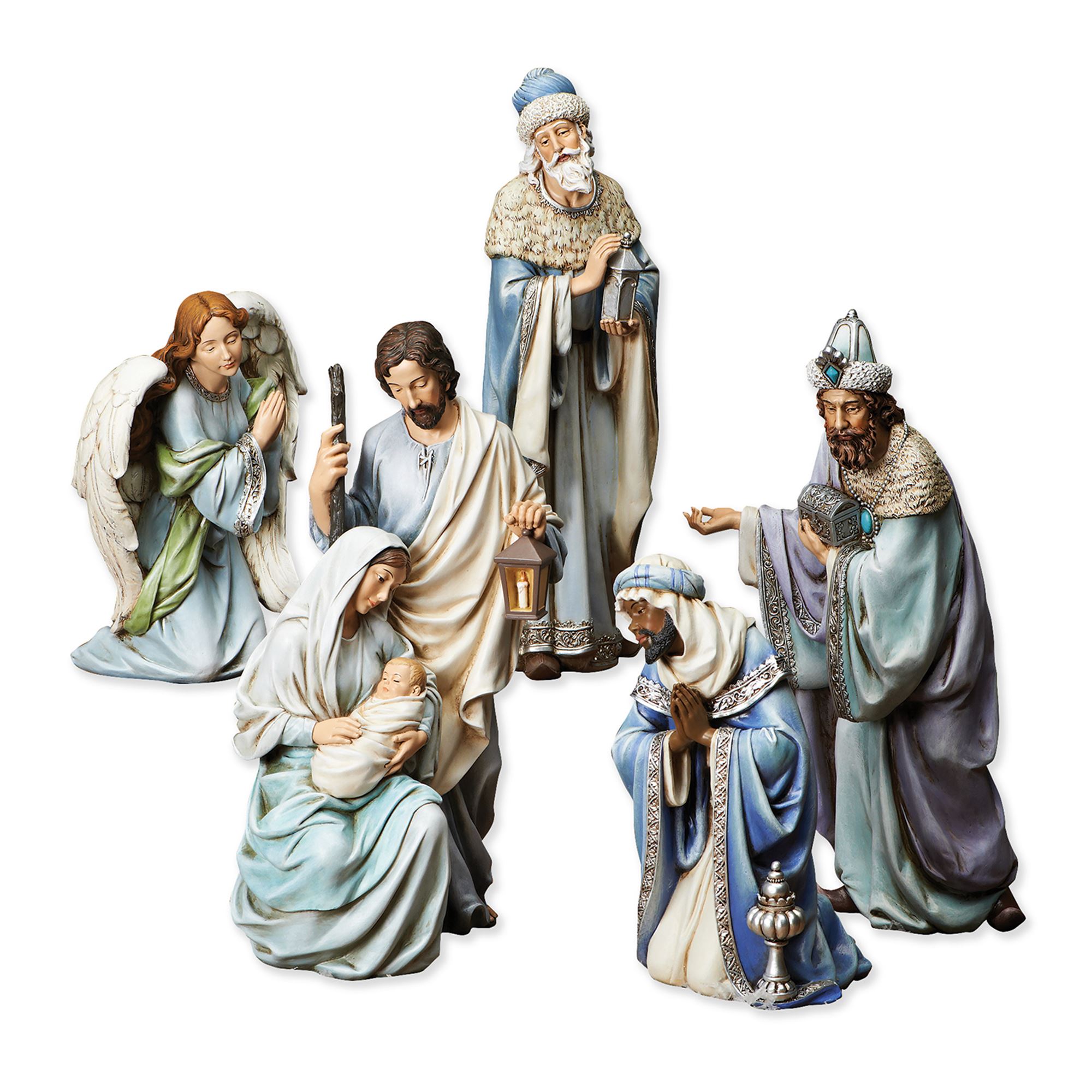 BLUE TONE 5 PIECE NATIVITY SET EWTN Religious Catalogue