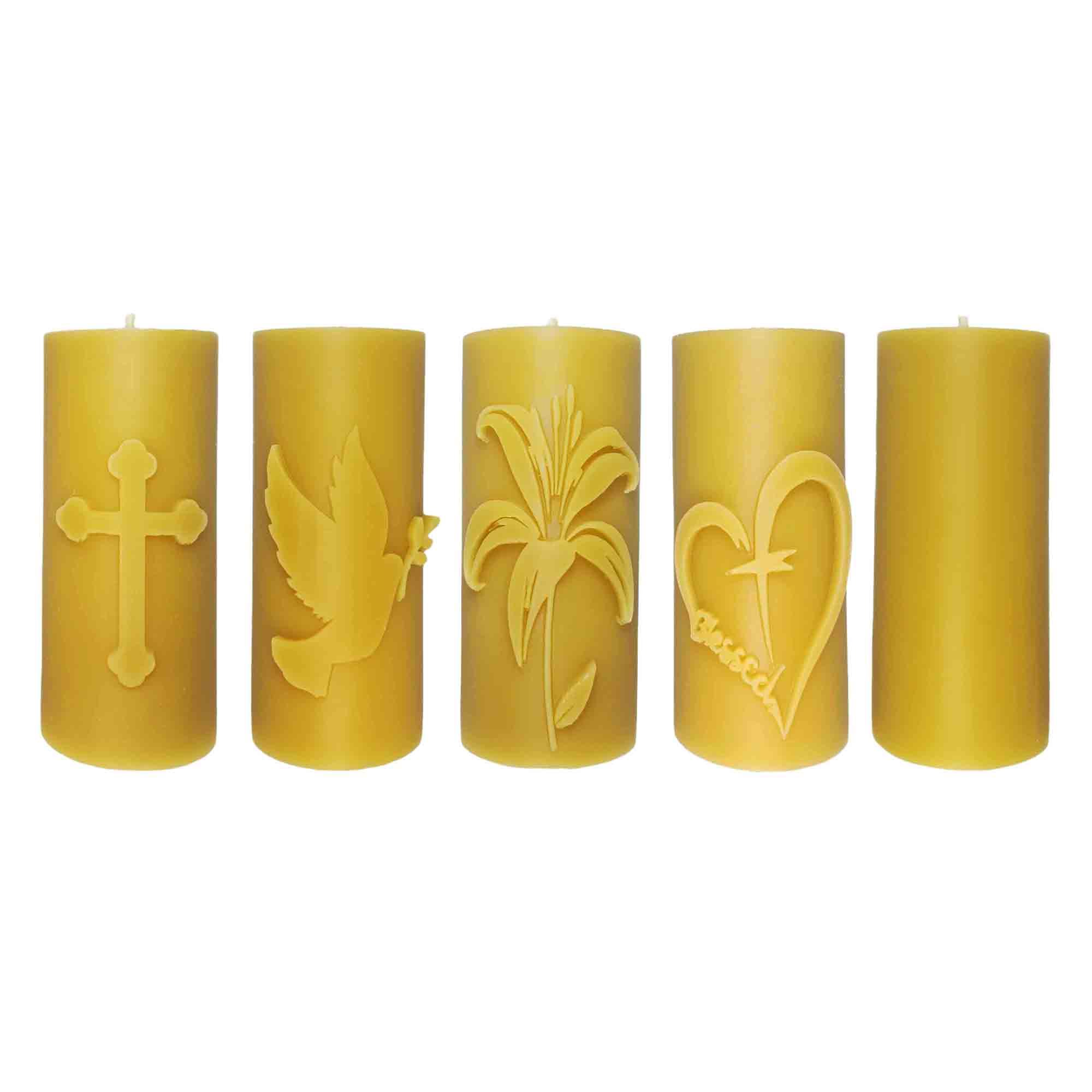 100 BEESWAX PILLAR CANDLE 6"H X 2 1/2" EWTN Religious Catalogue