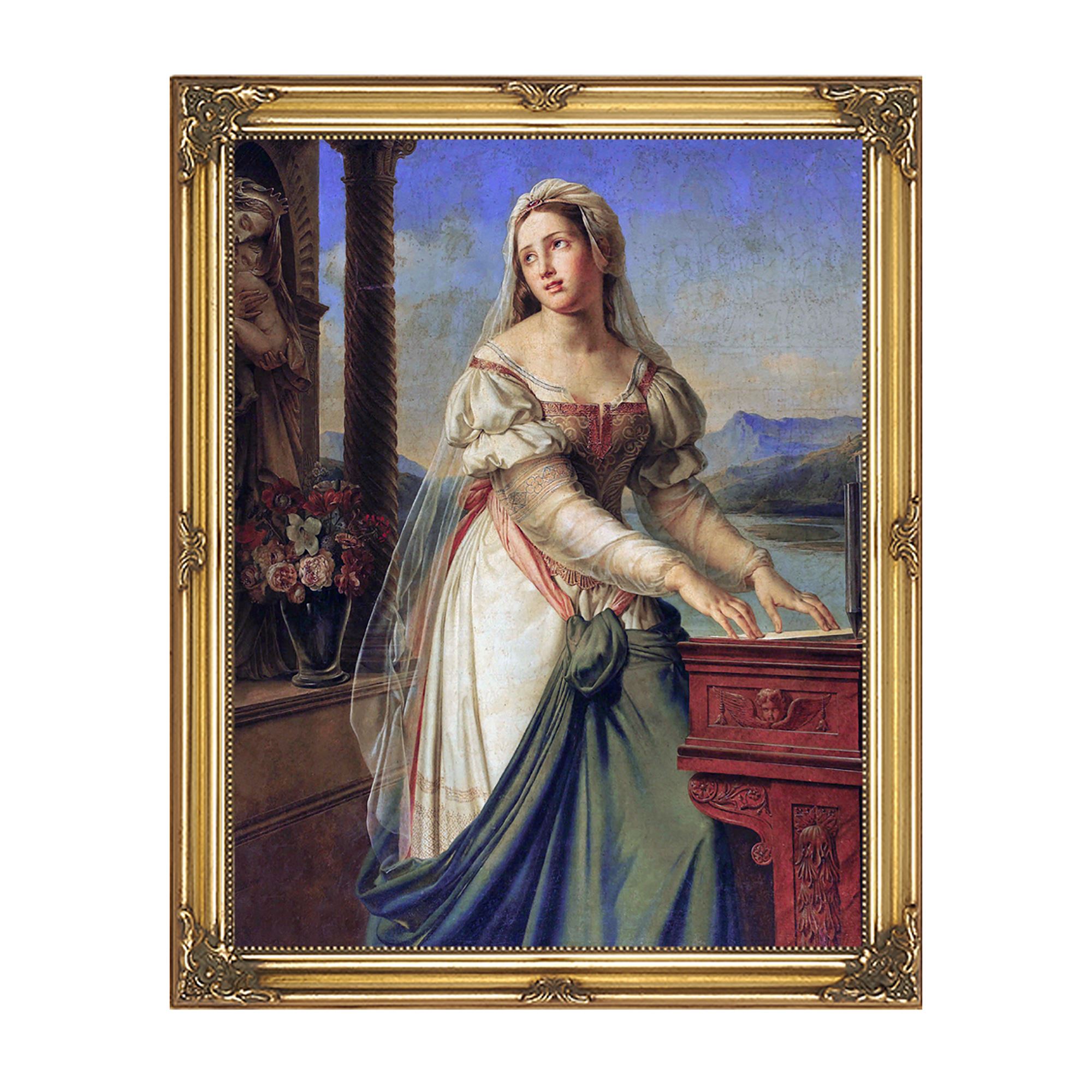 SAINT CECILIA FRAMED PRINT - 13" X 16" | EWTN Religious Catalogue