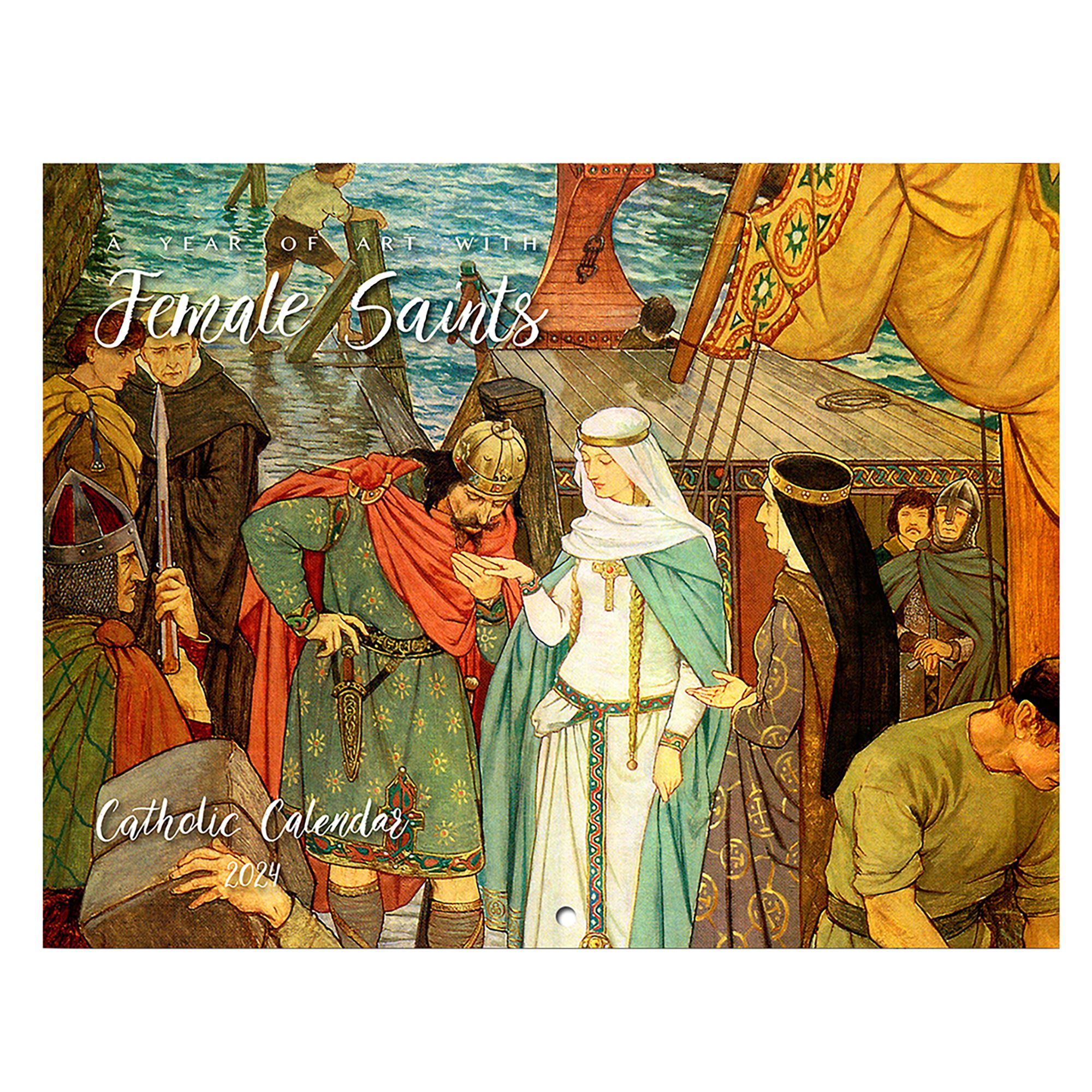 A YEAR OF ART WITH FEMALE SAINTS CATHOLIC CALENDAR 2024 EWTN