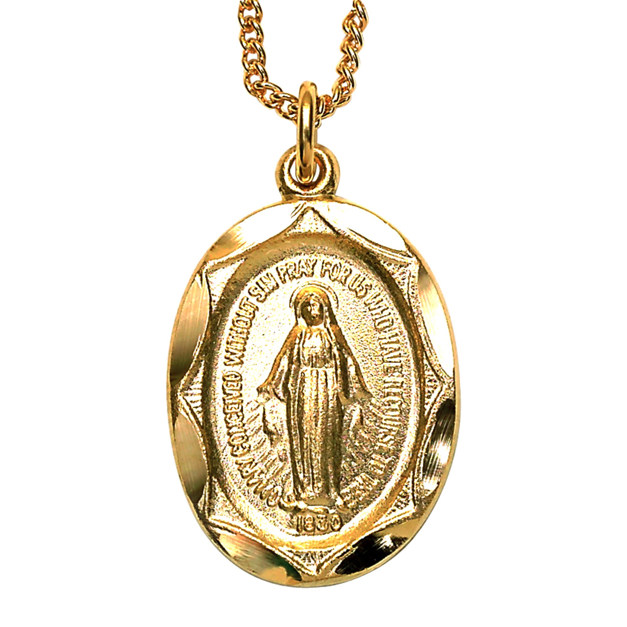 SMALL GOLDPLATED MIRACULOUS MEDAL EWTN Religious Catalogue