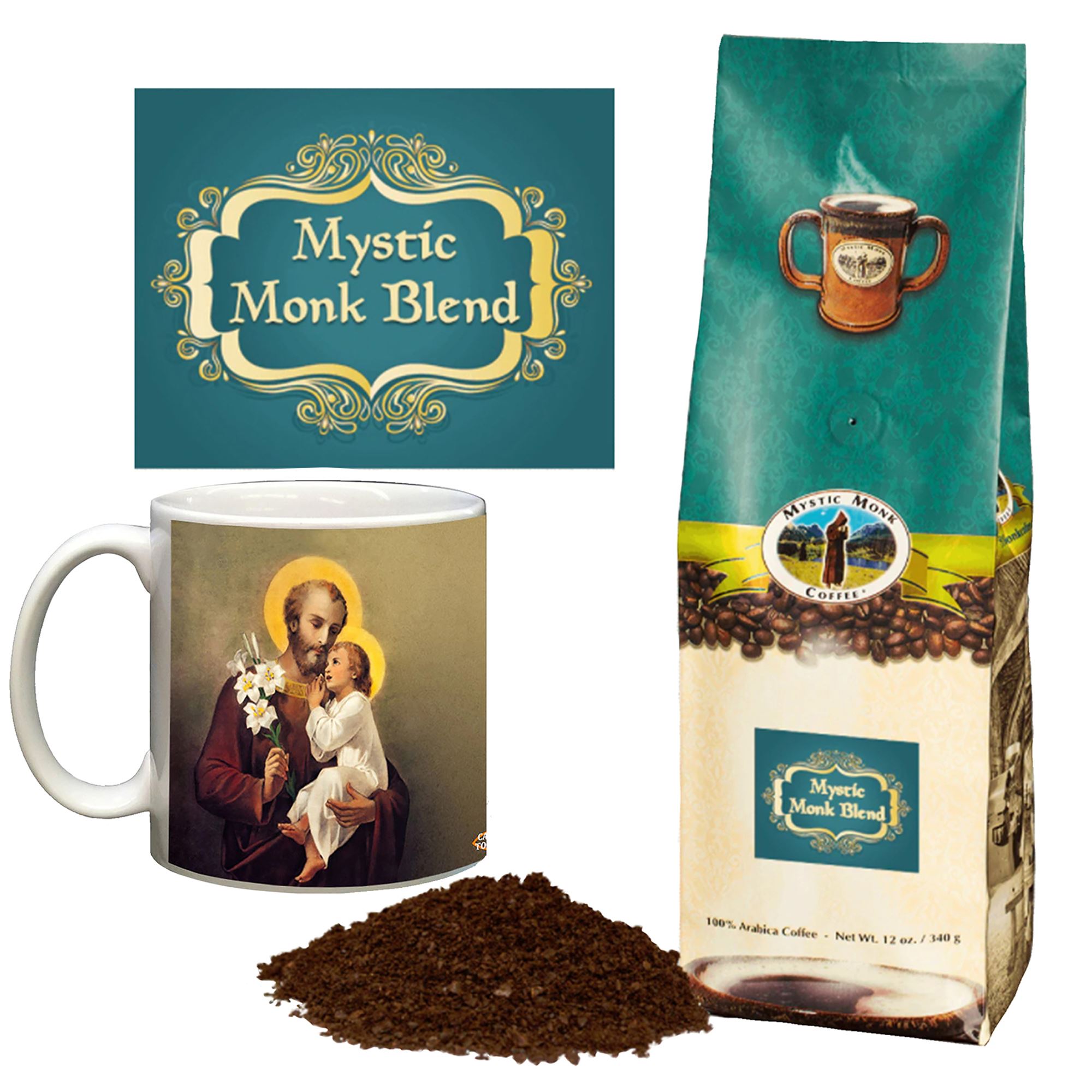 MYSTIC MONK BLEND COFFEE AND ST. JOSEPH MUG SET EWTN Religious Catalogue
