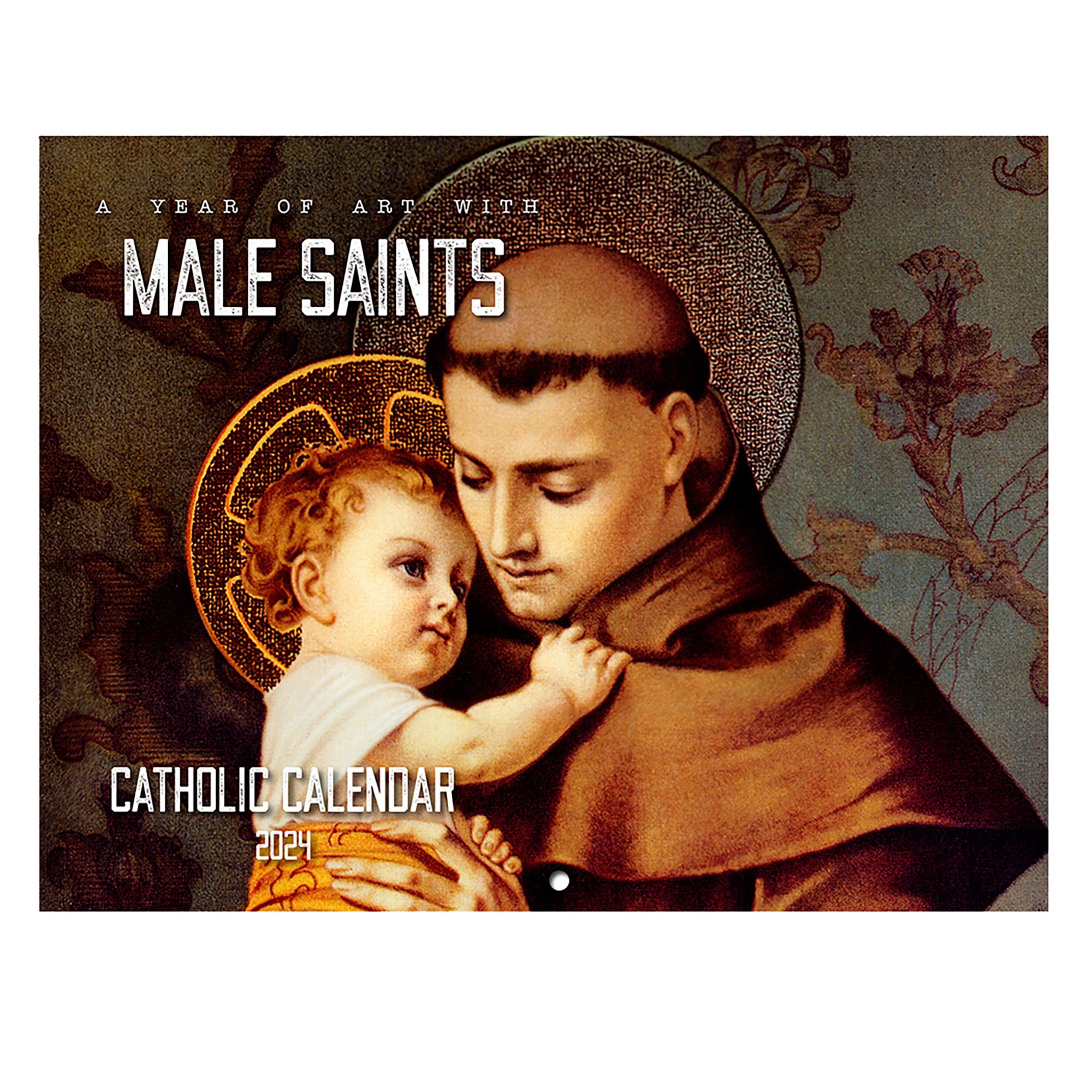 A YEAR OF ART WITH MALE SAINTS CATHOLIC CALENDAR 2024 EWTN
