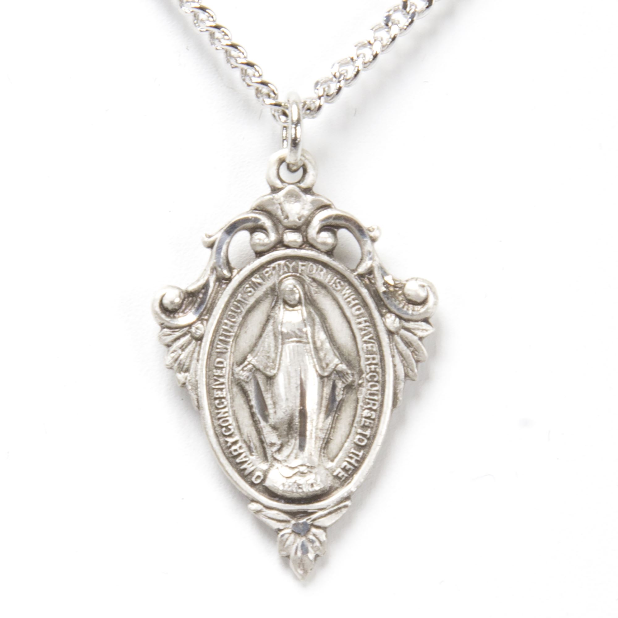 FANCY MIRACULOUS MEDAL STERLING SILVER EWTN Religious Catalogue