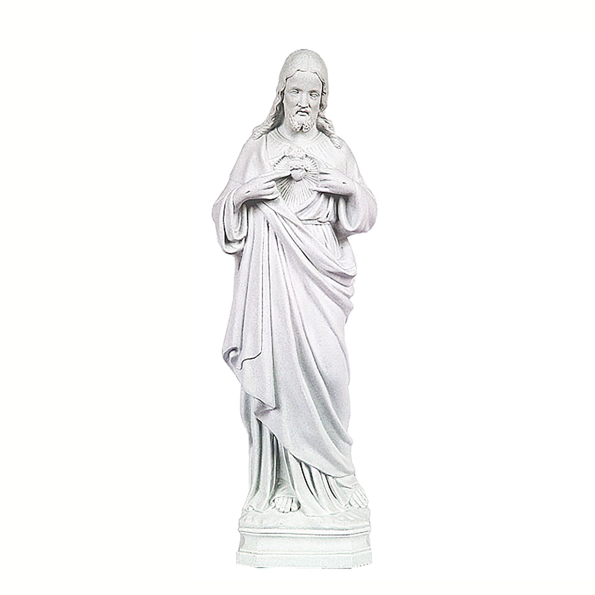 Sacred Heart Outdoor Statue 24" White