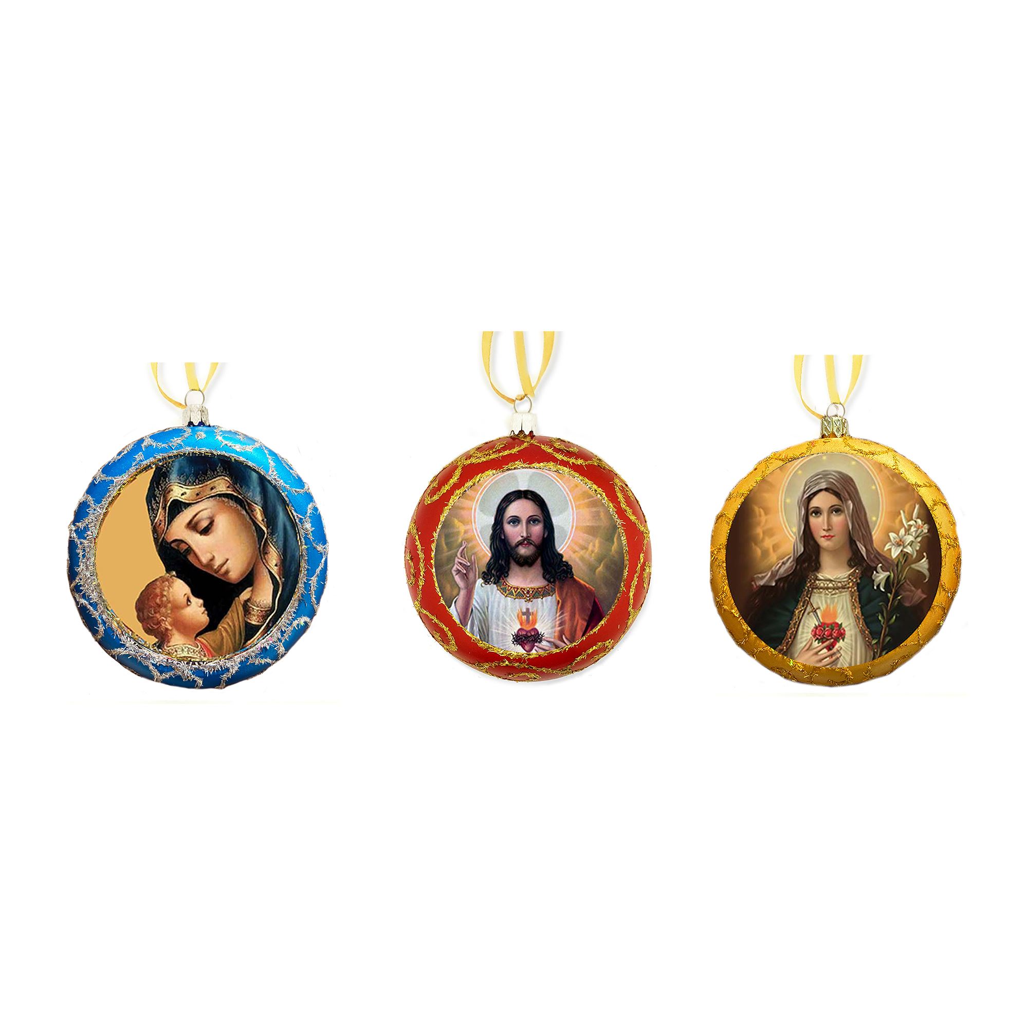 SET OF THREE UKRAINIAN ORNAMENTS EWTN Religious Catalogue