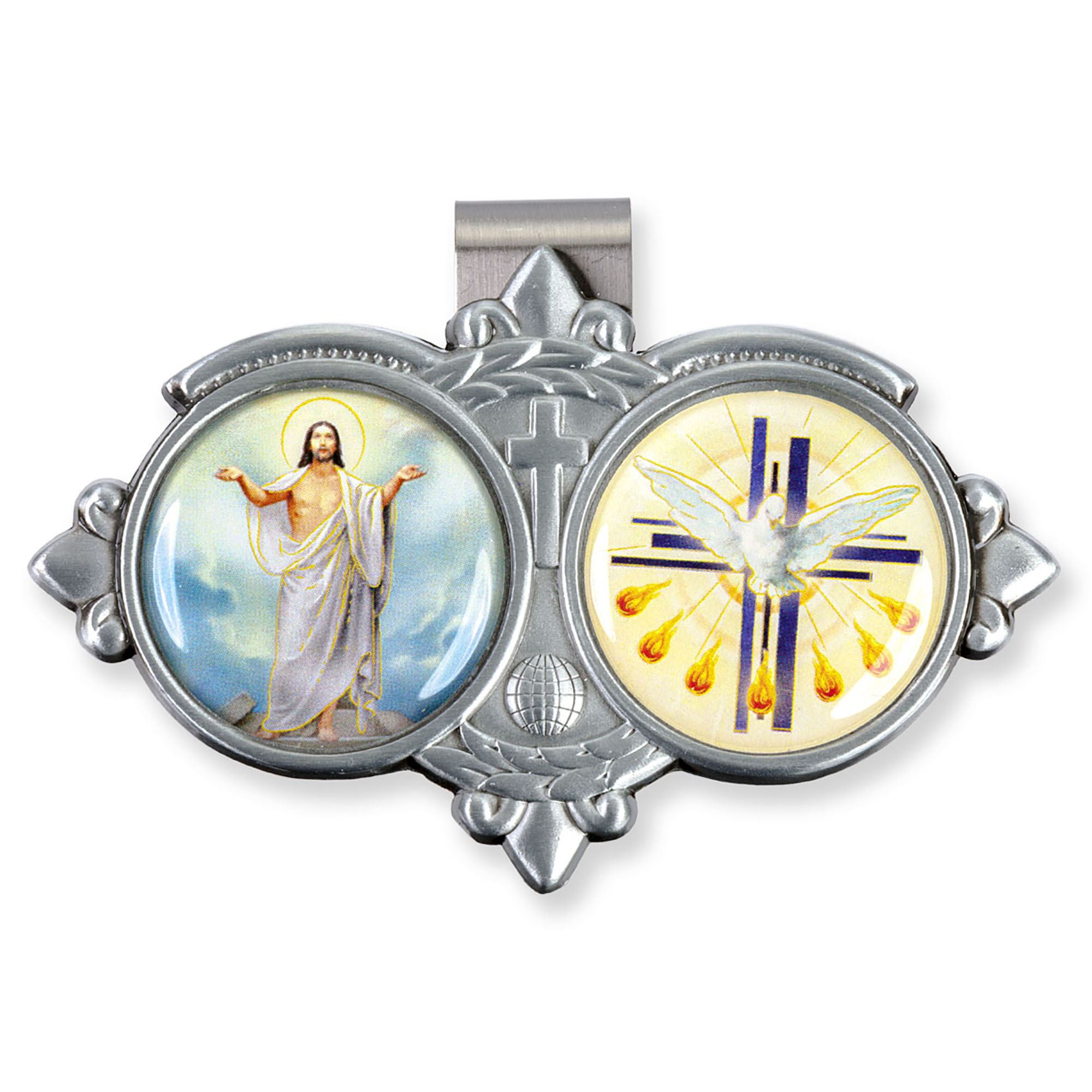 RISEN CHRIST VISOR CLIP EWTN Religious Catalogue