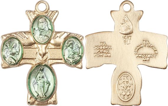 14KT GOLD 4-WAY PENDANT