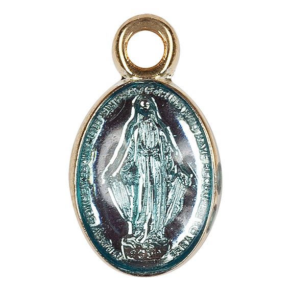 14KT GOLD MIRACULOUS MEDAL - 1/4" x 1/8"