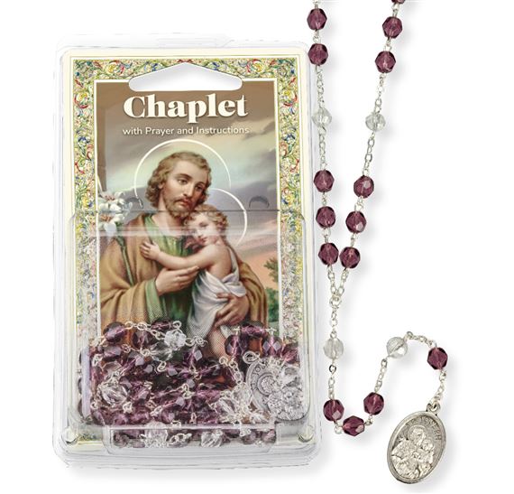 ST. JOSEPH GLASS BEAD CHAPLET