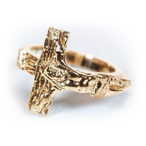 14kt Gold Crucifix Ring