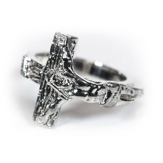 Sterling Silver Crucifix Ring