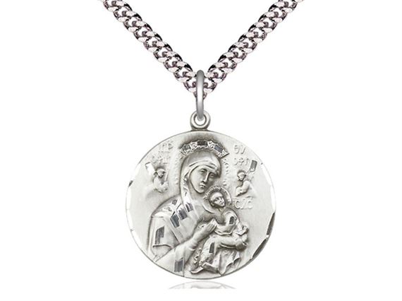 OUR LADY OF PERPETUAL HELP MEDAL - STERLING SILVER