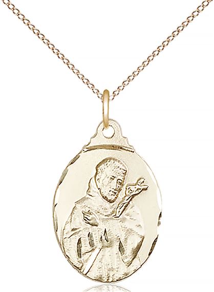 STERLING SILVER ST FRANCIS PENDANT WITH CHAIN